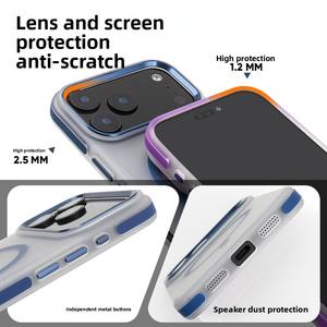 Funda Magnética Mate de Protección Total para <span class=keywords><strong>Samsung</strong></span> y iPhone, Estilo INS, Cubierta Trasera de Lujo Ligero - Product Image 4