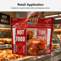 Sacs d'emballage en plastique anti-buée avec fermeture éclair pour poulet rôti chaud et dinde, en stock chez Printon