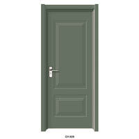 Conception de porte en bois de chambre à coucher moderne personnalisable peinture carte de couleur matériau MDF avec surface finie pour chambre intérieure de bureau à domicile