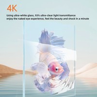 Aquarium de bureau Yee Smart en verre ultra-blanc, écologique, avec filtre auto-recyclant, petit modèle pour la maison et le salon.