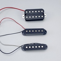 6-String Electric Guitar Pickup Humbucker Ceramic Magnet Black Plastic Stringed Instruments Parts & Accessories