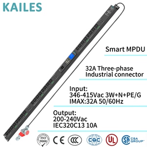 Kailes (KLS) thông minh PDU MD loạt 32A ba giai đoạn AC 200-240VAC 18 + 6 bit C13/C19 24-Socket 6 ngắt mạch phân phối điện - Product Image 6