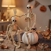Décoration suspendue d'Halloween pour porte intérieure en tissu Oxford, motif Sorcière, Squelette, Citrouille, Nœud, pour maison hantée, porte d'entrée, ornement de fête