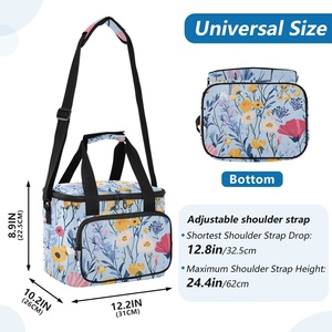 Customs Printed Portable Large Insulated Tote Bag Thermal Lunch Cooler Bag Lunch Box Soft Cooler Tote Bag - Product Image 3