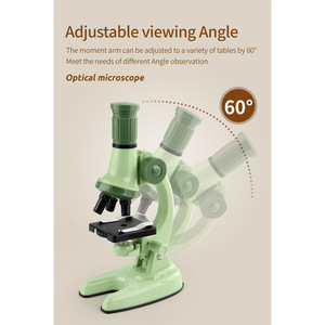 Microscopio con Aumento de 1200X, Juguete Educativo de Ciencia de Plástico para Niños de 4 a 9 Años, Kit de Exploración de Laboratorio STEM Unisex, Manual - Product Image 6