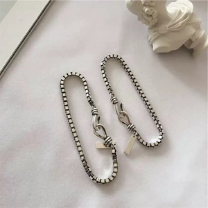 S925 Sterling Silver <b>Box</b> Chain Bracelet With <b>Lock</b> Charm Minimalist Design For Women Everyday Wear - Product Image 2