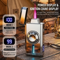 Briquet à gaz rechargeable de luxe, coupe-vent, torche à flamme unique, briquet-tourbillon, cadeau pour homme, avec logo
