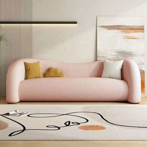 Sofá Moderno Simple, Sofá Minimalista de Forma Especial, Sofá Rosa de Cachemira, Diseños de Muebles para Sala de Estar, Sofá de Lujo - Product Image 1
