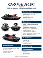 Jet ski de luxe 1300cc, bateau à moteur personnel, bateau rapide pour les sports nautiques, le sauvetage et les loisirs