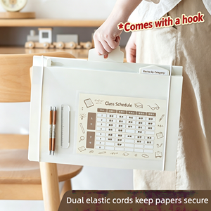 Porte-documents multifonctionnel mural pliable pour suspendre des feuilles <span class=keywords><strong>de</strong></span> test, idéal pour l'école, la salle <span class=keywords><strong>d</strong></span>'étude et la maison - Product Image 2