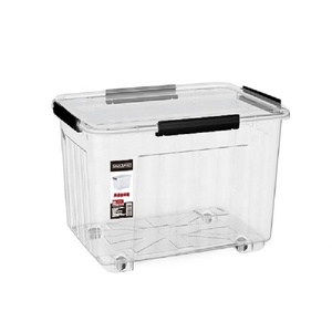 Đa Mục Đích Công Nghiệp 55 Lít 80L Thêm Lớn Lớn Trong Suốt Rõ Ràng Nhựa Lưu Trữ Hộp <span class=keywords><strong>Bin</strong></span> Với Nắp Đậy - Product Image 4