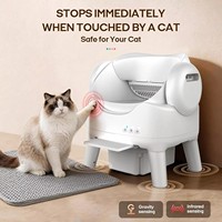 Litière pour chat autonettoyante Elecpet blanche, ouverte, électrique, 15L, bac à déchets, Tuya, Arenero Inteligente Para Gatos Grande Xxl