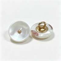 Boutons en coquille naturelle écologiques avec crochet métallique, logo personnalisé, boutons en coquille polis pour chemises, accessoires de vêtements pour enfants