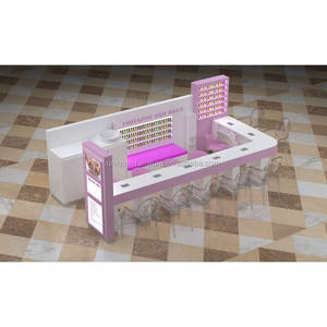 Quiosco de madera con mesa de manicura, muebles para salón de belleza, <span class=keywords><strong>precio</strong></span> de fábrica - Product Image 2