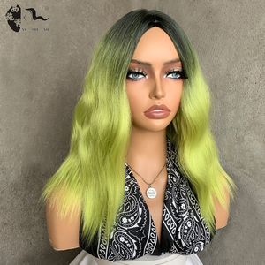 XISHIXIUCruella Devile <strong>Wigs</strong> <strong>Costume</strong> Halloween Cosplay <strong>Wig</strong> Synthetic Short <strong>Hair</strong> Black and Green Bob Wavy <strong>Wig</strong> with Bangs for Women - Product Image 4