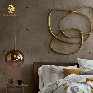 <span class=keywords><strong>Lampada</strong></span> a Sospensione Moderna con Sfera in Vetro per Interni E27, Lampadario Classico in Vetro Oro e Argento, <span class=keywords><strong>Lampada</strong></span> a Sospensione a LED con Sfera in Vetro <span class=keywords><strong>Trasparente</strong></span> - Product Image 3