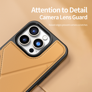 Phong cách kinh doanh PU Leather Wallet Cover quay lại trường hợp điện thoại cho <span class=keywords><strong>Iphone</strong></span> 17 Pro max17 16 14 Pro 14 15 Pro Max - Product Image 2