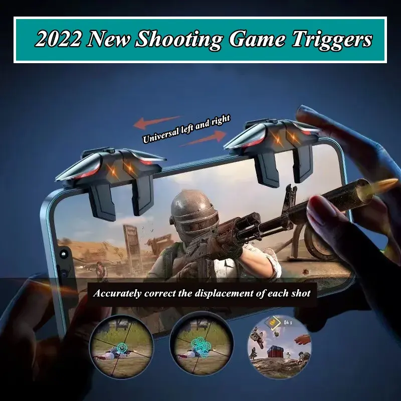 ORANGLES JS61 Mobile Gaming Triggers | Alloy L1 R1 Button for PUBG | Gamepad Joystick for iPhone & Android – Qatar - angled perspective - presenting advantages - Image 4 of 6 | fits any environment | Purchase JS61 Mobile Gaming Triggers | Alloy L1 R1 Button for PUBG | Gamepad Joystick for iPhone & Android – Qatar Michigan | Free Shipping ORANGLES