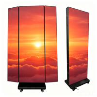 Écran publicitaire LED pliable avec lecteur multimédia intégré, carte vidéo USB Plug-and-Play