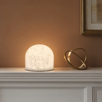 Marbre naturel moderne rechargeable à LED, décoratif, en marbre naturel, pour bureau, salon