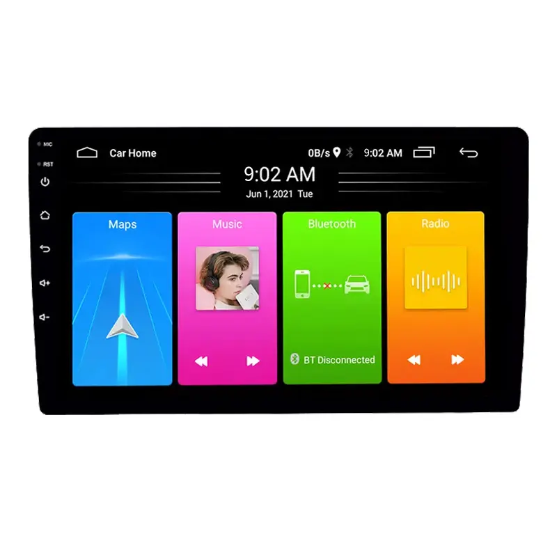 Phổ Đôi Din Android Đài Phát Thanh Xe IPS Màn Hình Cảm Ứng Xe Video BT GPS Navigation Streaming Media 10 Inch 2 Din Car DVD Player