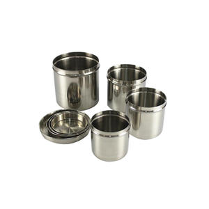 Contenants à pommade en acier inoxydable 8cm 9cm 10cm 12cm, pots de rangement cosmétiques ronds pour thé, aliments et médicaments - Product Image 5