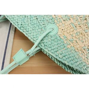 Sac fourre-tout d'été blanc pour femme, résistant, avec poignée en ruban imperméable et insert tissé mignon, idéal pour le shopping quotidien et la plage - Product Image 3