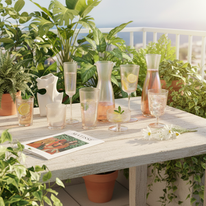 Mỏng chéo ion mạ cốc đám cưới màu đỏ Màu rượu vang thủy tinh đặt cho đám cưới kinh doanh bên - Product Image 4