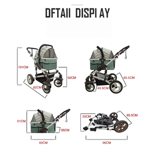 Poussette pour animaux de compagnie Pet Gear <span class=keywords><strong>Double</strong></span> Jogger pliable et réglable à 4 roues en aluminium avec boucle de sécurité et design confortable - Product Image 6