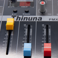 Console de mixage Thinuna PMX-U8 8 canaux avec amplificateur, microphone karaoké, amplificateur de mixage sonore, alimentation fantôme 48V intégrée