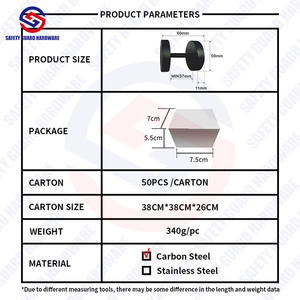 An toàn bảo vệ đẩy kéo núm Chất lượng cao thép carbon Vòng cửa xử lý cho vòi hoa sen văn phòng Barn sử dụng thương mại - Product Image 4