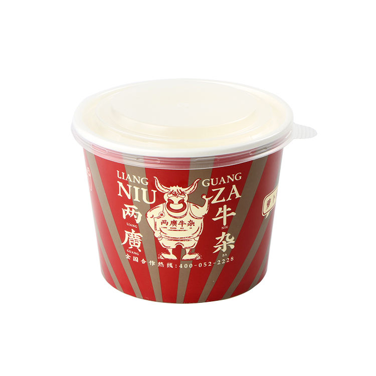 Custom eco-friendly printing food packing paper box salad bowls with lid