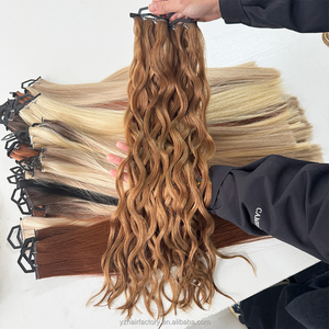 Extensions de cheveux invisibles Skin Genius Weft, 100% cheveux humains vierges bruts, double épaisseur, pour coiffure en salon, vente en gros - Product Image 6
