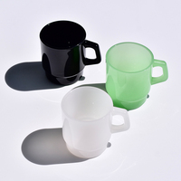 230/250/400ml Milchjade-Glas Frühstücksbecher, Opal-Tassen für Saft und Kaffee, Heim- und Bürobedarf, Valentinstag-Geschenk, Wasserbecher