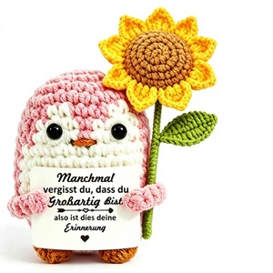 Crochet Owl Sunflower Keychain Cartoon Yarn Pendant <b>Gift</b> <b>for</b> <b>Girlfriend</b> Farewell Present - Product Image 4