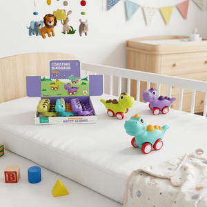 Voiture jouet à friction à pousser et à glisser en forme de dinosaure de dessin animé, en plastique PP, sans piles, pour les enfants de 2 à 4 ans, unisexe - Product Image 3