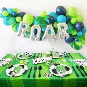 DAMAI Customization Soccer Theme Party Tableware Set Party Disposable Paper Plate Set Happy Birthday Theme Supplies