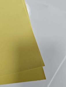 Thermal Waterproof Adhesive <b>Sticker</b> Paper 80gsm <b>Yellow</b> Glassine Vinyl Self-Adhesive Square for Labels - Product Image 1