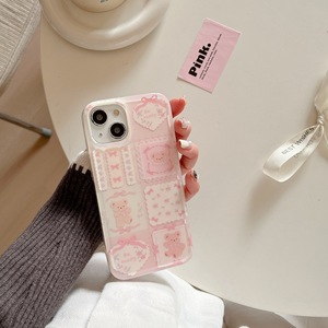 <span class=keywords><strong>Coque</strong></span> de Téléphone <span class=keywords><strong>Rose</strong></span> Ours Cœur Style Ins pour iPhone 15 Pro Max 16 14 13 7 Plus, Emballage de Vente au Détail avec Support de Téléphone Inclus - Product Image 6