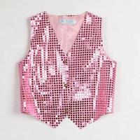 Enfants brillant paillettes costume gilet scène Performance fête Costume Jazz hip-hop danse porter veste gilet pour garçons filles