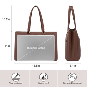 LOVEVOOK 2025 Nuova Borsa Tote di Design alla Moda per <span class=keywords><strong>Donna</strong></span>, Alta Qualità in Pelle PU, Grande Borsa a Mano Vintage, Valigetta per Laptop - Product Image 3