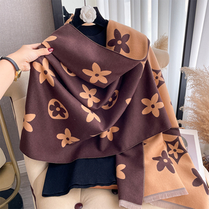 Nuevo Chal Simple de Otoño e Invierno con Estampado de Estrellas de Cinco Puntas, Decorado, de Doble Cara y Cálido para Usar por Fuera - Product Image 3