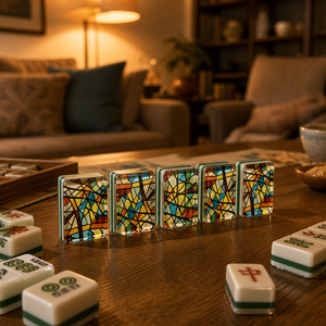 Juego de Mahjong de Lujo <span class=keywords><strong>Eden</strong></span>, Material Aarylie, No Tóxico, Duradero, Portátil, Automático, Personalizable, Estilo Personalizado para Noche de Halloween - Product Image 1