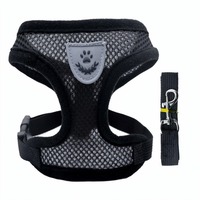 Harnais anti-traction pour chien et laisse pour la promenade, gilet de poitrine rembourré anti-étranglement pour chien et chat, direct usine