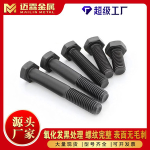 Vis hexagonales haute résistance Mai Lin M6 M8 M10 Grade 8.8, noircies, filetage complet, pour fixation et connexion dans la construction - Product Image 5