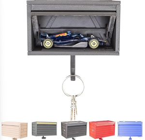 Mini porte-<span class=keywords><strong>clés</strong></span> de garage avec porte ouvrante, organisateur de <span class=keywords><strong>clés</strong></span> décoratif <span class=keywords><strong>mural</strong></span> pour la décoration d'entrée, parfait pour les fans de voitures - Product Image 5