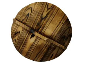 Usine en vente chinois traditionnel en acier au carbone 32/34cm Wok Pan avec manche en bois couvercle en bois