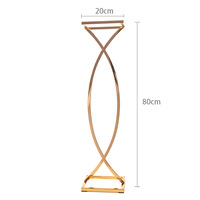 LEXI L-T180 Centre de table moderne en métal doré 80CM, décoration de mariage de haute qualité, support à fleurs géométrique, service OEM disponible