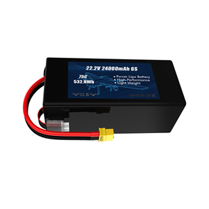 대량 도매 고속 75C 배터리 6S 22.2V 6500mAh 리포 배터리 팩 UAV 드론 응용용 - Product Image 6