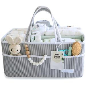 Organisateur de couches pliable pour bébé, grand sac de rangement en polyester pour table à langer ou voiture, idéal pour les nouvelles mamans - Product Image 1